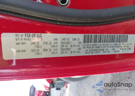 2018 Dodge Journey Se from USA, damaged, VIN 3C4PDCAB8JT344569